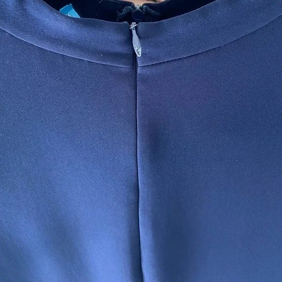 Shoshana Navy Ruffle Spiaggia Dress